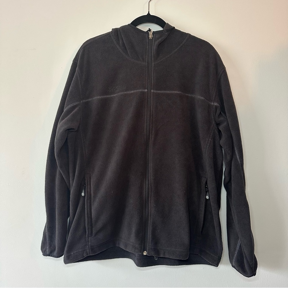 Columbia Men's Black Hooded Fleece Jacket